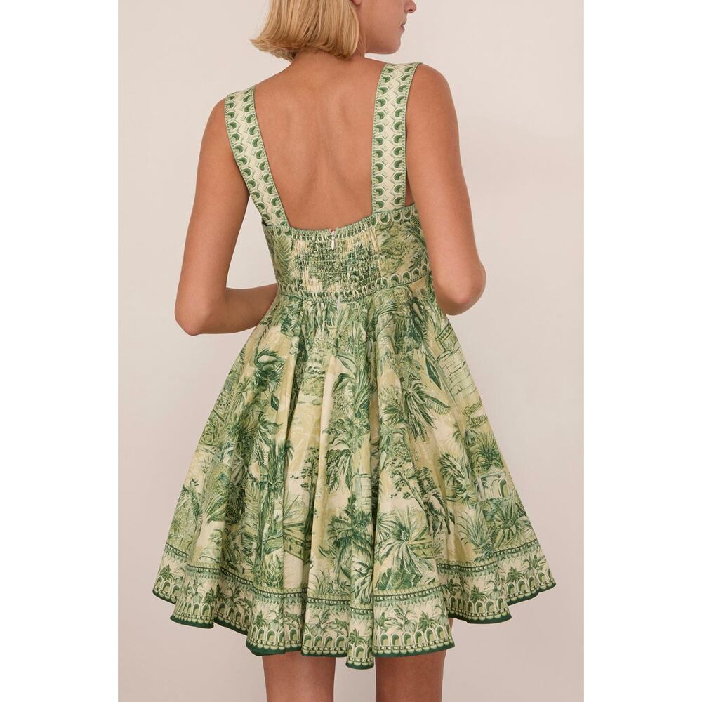 Alemais Sara Mini Twist Sundress in Green - Picture 4 of 8